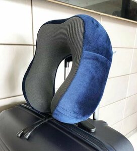 ネックピロー U型 携帯枕 首 サポーター 旅行マクラ 低反発 頚椎 肩こり改善 収納ポーチ付 折り 出張