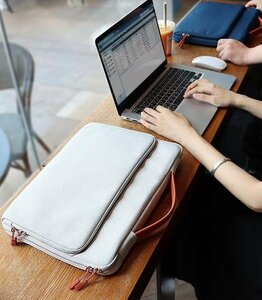 ノートパソコンケース 防水 軽量 キャリーオン? パソコンバッグ ノートパソコン ケース グレー　13.3インチ