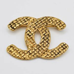  прекрасный товар CHANEL Chanel брошь здесь Mark Gold Vintage