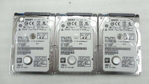 複数入荷 2.5インチHDD HGST Z5K500-500 HCC5450A7E380 500GB 5400RPM SATA ×3個セット 中古動作品(ｗ719)