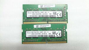  several stock for laptop memory SKhynix 1R×8 PC4-2400T 8GB × 2 sheets set used operation goods (w722)