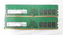 複数入荷 デスクトップ用メモリ Micron 1R×8 PC4-2400T 8GB ×2枚組 中古動作品(w896） _画像1