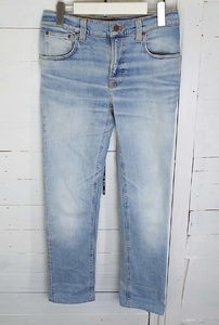 T1484〇Nudie Jeans(ヌーディージーンズ)THIN FINN 885 デニムジーンズ W28 加工