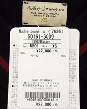 T3691[未使用品]Nudie Jeans/ヌーディージーンズ BUSTER 長袖 ニット ポロシャツ ウール 50161-6009/XSサイズ_画像3