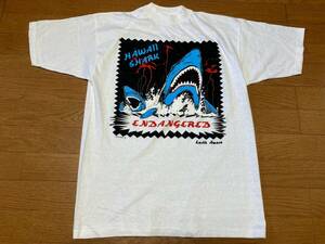 90s ヴィンテージ USA製 HAWAII SHARK ハワイ サメ 鮫 シャーク Earth Aware 半袖 メガマウス Tシャツ メガロドン サメ