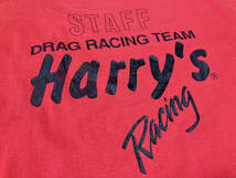 80s 90s ヴィンテージ Harry's Racing ハリーズ ドラッグレース ドラッグマシン レーシング 半袖 スタッフ Tシャツ アメ車 ガレージ_画像8