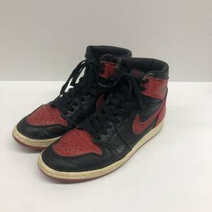 268-AR67) 現状品 NIKE AIR JORDAN 1 HIGH BRED 1994年製 130207-061 26cm スニーカー ナイキ エア ジョーダン ヴィンテージ コレクション