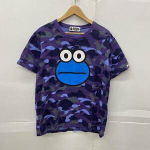 214-MH31) 中古 A BATHING APE アベイシングエイプ サイズ不明 半袖 Tシャツ T Shirt カエル 紫