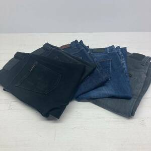 211-AR94) NUDIE JEANS ヌーディージーンズ デニム 5本 現状品 まとめ売り ストレッチ スキニー ブラック グレー インディゴ ブルー 