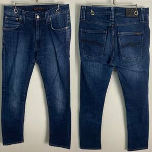 211-AR94) NUDIE JEANS ヌーディージーンズ デニム 5本 現状品 まとめ売り ストレッチ スキニー ブラック グレー インディゴ ブルー の画像5