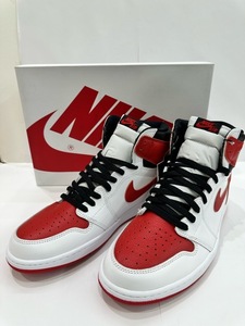 268-HK50)中古 Nike Air Jordan 1 High OG Heritage ナイキ エアジョーダン ヘリテージ サイズ30㎝ ホワイト レッド 555088-161