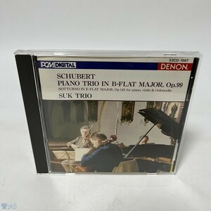 クラシックCD SCHUBERT PIANO TRIO IN B-FLAT MAJOR, Op.99 NOTTURNO IN E-FLAT MAJOR, Op. 148 管：A5 [0]P
