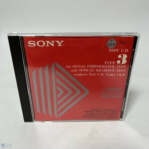 CD SONY TEST C.D. TYPE 3 FOR SIGNAL PERFORMANCE TEST AND OPTICAL READOUT TEST 管：A7 [0]P