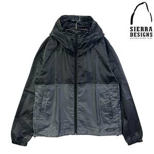 ◆新品◆ SIERRADESIGNS シエラデザイン 撥水加工!! ウインドブレーカー マウンテンパーカー サマージャケット ブラック メンズ Lサイズ