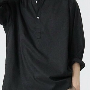 ◆新品◆ 定価3850円!! BACKNUMBER バックナンバー 麻混!! 吸水速乾仕様!! スリーピングシャツ リネンシャツ 黒 ブラック メンズ Mサイズの画像1