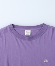 ◆新品◆ 定価5500円!! Champion チャンピオン ワンポイントロゴ!! Ｔシャツ 長袖 丸首 クルーネック カットソー 紫 ライラック Lサイズ_画像3