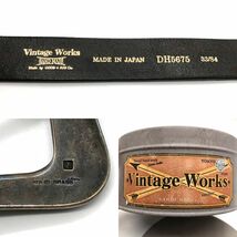 Vintage Works レザーベルト 5ホール 茶芯 DH5675 33/84 ブラウン ヴィンテージワークス Leather belt 5Hole メンズベルト_画像9