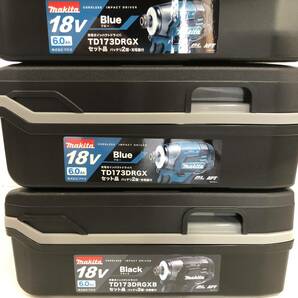 【3台まとめ】makita TD173DRGX 充電式インパクトドライバ 18V 6.0Ah ブルー ブラック 充電器 DC18RF 純正バッテリ BL1860B 2個 マキタの画像5