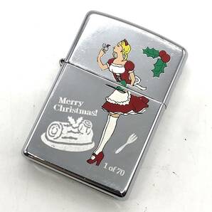 【動作未確認】ZIPPO ジッポ MerryChristmas ウェンディ ウエイトレス 1of70 シルバーカラー オイルライター ＃06(2006年製) 喫煙具の画像1