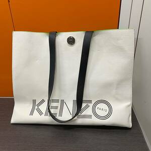 ケンゾー KENZO/H&M ロゴ トートバッグ ホワイト ブラック/988