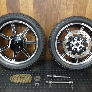 ヤマハ SR400 Y‘ｓギア １８インチキャストホイール前後SET 極上（2H6 500ccクランク ハイカム ボアアップ Y`sキャスト 昭和55年の画像1