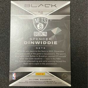 25枚限定 2022-23 Panini Black SPENCER DINWIDDIE GOLD NBAカードの画像2