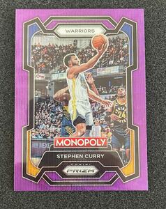 2023-24 Panini Prizm Monopoly Stephen Curry Purple Wave Prizm NBAカード 