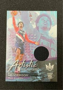 RC 2023-24 Court Kings Scoot Henderson Artistic Endeavors Patch NBA カード