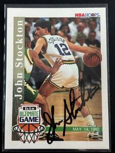 1992-93 Hoops Ultimate Game John Stockton auto autograph ジョン・ストックトン 直筆サイン 