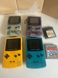 Nintendo　任天堂　GAME BOY COLOR　ゲームボーイカラー　CGB-001×4台　ソフト2点　まとめ　現状品