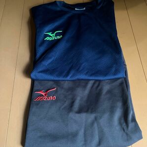 ミズノ　トレーニングウェア　半袖Tシャツ　ネイビー　Mサイズ　黒　Sサイズ　タグ切ります(概要欄確認)