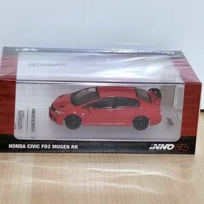 1/64 未開封・未展示品 INNO MODELS HONDA CIVIC FD2 MUGEN RR RED IN64-FD2R-RR イノモデル 無限シビックRRの画像1