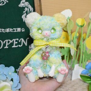 Ωぽたぽた工房Ω くまぽぽ ハンドメイド アートドール ぬいぐるみ あみぐるみ たんぽぽ 熊 の画像2