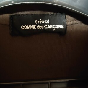 トリコ コム・デ・ギャルソン tricot COMME des GARCONS シャツ ブラウス 茶 ブラウン スパンコール シークエンス 半袖の画像2