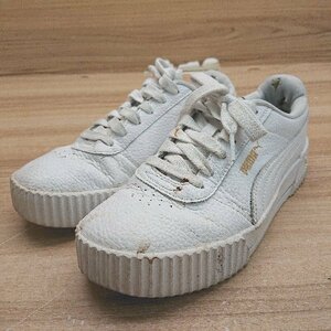 * PUMA Puma Carry na Street simple casual sneakers size 23.5 white lady's E