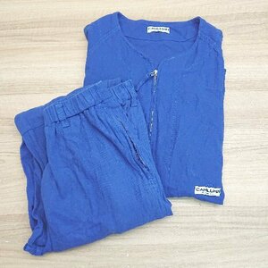 ◇ CAHLUMN 長谷川昭雄氏 Brushed Poplin Baseball Shirt Gym Pant ジャージセットアップ サイズL ブルー系 メンズ E