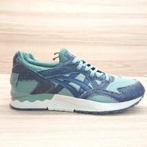 ◇ ◎ ●未使用● ASICS アシックス GELLYTEモデル 軽量 デニム柄 スニーカー サイズ28 カーキ メンズ E_画像5