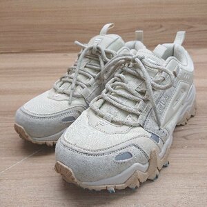 ◇ FILA フィラ 1JM00801D-924 オークモント アウトドア ロ－カットスニーカー サイズ24.5 ベ－ジュ系 レディース E