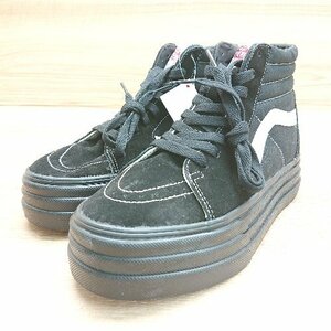 * * * unused * VANS Van z skate high Raver waffle out sole sneakers size 24.5 black lady's E