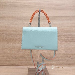 ◇ ◎●未使用● CHARLES & KEITH CK2-50770424-1 Mint Blue チェーンストラップ ハンドバッグ ミントブル－ レディース E