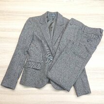 ◇ STYLE H SUITS 背抜き カジュアル フォーマル S セットアップ スーツ サイズ7 ブラウン レディース E_画像1