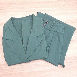 * ECRIRE unlined in the back relax Fit tuck simple S setup size M green lady's E