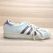 ◇ adidas アディダス SUPERSTAR クラシック スリーストライプス 80s スニーカー サイズ24 ホワイト系 レディース E_画像5