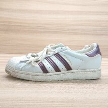 ◇ adidas アディダス SUPERSTAR クラシック スリーストライプス 80s スニーカー サイズ24 ホワイト系 レディース E_画像3