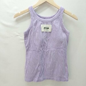 ◇ AMERI アメリ DOUBLE TAG TANK TOP パット付き ノ－スリ－ブ タンクトップ サイズM パ－プル系 レディース E