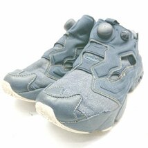 ◇ Reebok リーボック デニム カジュアル インスタポンプ スニーカー シューズ サイズ23.5 ネイビー系 レディース E_画像1