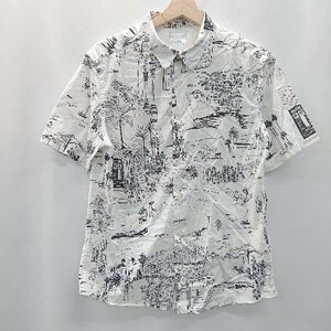 * PS Paul Smith Paul Smith pattern stylish cotton 100% short sleeves shirt size L white group men's E