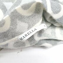 ◇ MARELLA マレーラ ニット アンゴラ ラビット ノ－スリ－ブ ひざ丈 ワンピース サイズS グレー系 レディース E_画像3