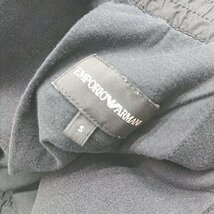 ◇ EMPORIO ARMANI エンポリオアルマーニ ウエストゴム 紐調整 ポケットチャック パンツ サイズS ブラック メンズ E_画像3