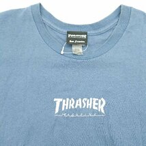◇ THRASHER スラッシャー シンプル カジュアル ストリートかっこいい 半袖 Tシャツ サイズXL ブルー メンズ E_画像4